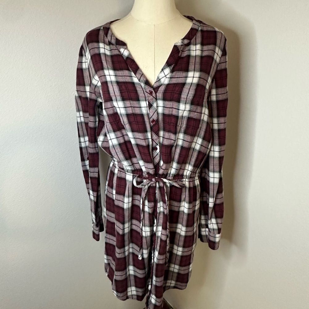 [Joie - Soft Joie] Plaid Tie Waist Dress - Size Medium